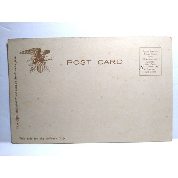 U.S.S Alabama Navy Battleship Boat Ship Postcard Unused Antique Undivided Back - Picture 3 of 3